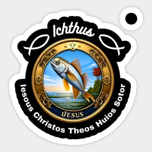 Ichthus Christian Symbol Sticker